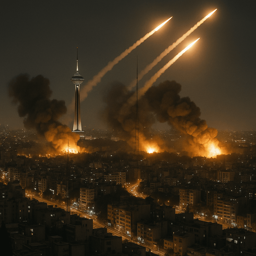 حملات گسترده موشکی اسرائیل و آمریکا به نقاط کلیدی در تهران