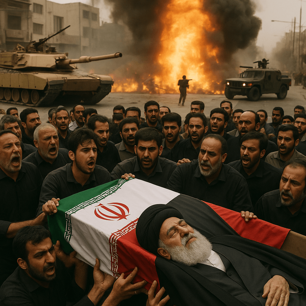 کشته‌شدن علی خامنه‌ای و آغاز درگیری‌ها بین ایران و آمریکا