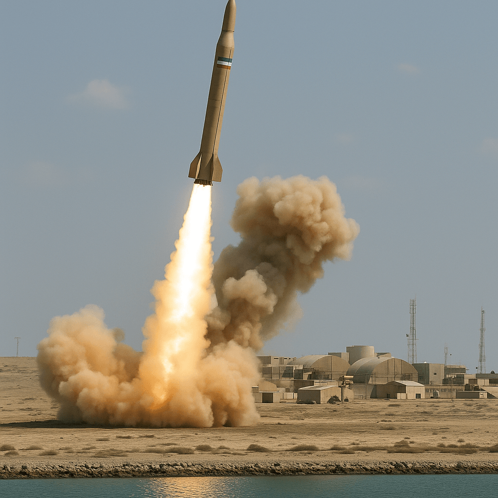 حملات موشکی ایران به پایگاه‌های نظامی در خلیج فارس